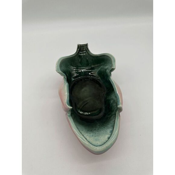 Hull Bowl 76 Ceramic Planter Stoneware 13 x 5.5” Pink & Green Vintage AS IS VTG - Picture 6 of 10